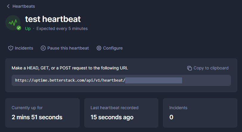 リクエストを送った後のHeartbeat